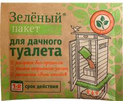 Средство для дачного туалета ЗЕЛЕНЫЙ ПАКЕТ, 30г, детальное фото