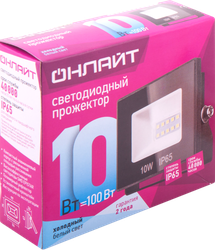 Светильник-прожектор ОНЛАЙТ светодиодный, 71 656 OGL-10-4K-BL-IP65-LED, вид