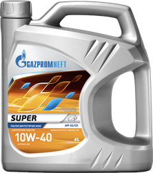 Масло моторное GAZPROMNEFT Super 10W-40 API SG/CD полусинтетическое, 4л, изображение