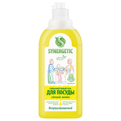 Средство для мытья посуды SYNERGETIC Лимон, 500мл, изображение