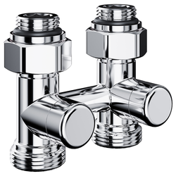 Узел нижнего подключения ROYAL THERMO Design прямой 1/2"х3/4"EK (хром), детальное фото