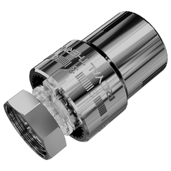 Термоголовка жидкостная ROYAL THERMO М30х1,5 (хром), изображение
