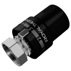 Термоголовка жидкостная ROYAL THERMO М30х1,5 (черный), крупный план