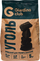 Уголь древесный для грилей и мангалов GIARDINO CLUB Premium, Арт. 
110099, 5кг, изображение