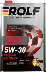 Масло моторное ROLF GT SAE 5W-30 API SN/CF, синтетическое, 1л, вид