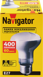 Лампа накаливания NAVIGATOR R63 60Вт Е27, матовая, вид
