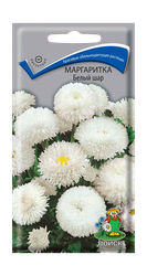 Семена ЦВЕТЫ ЦВ Маргаритка Белый шар, 0,05г, детальное фото