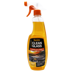 Спрей для чистки стекол SANITA Clean glass с нашатырным спиртом, 500мл, картинка