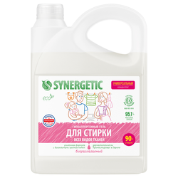 Гель для стирки SYNERGETIC биоразлагаемый универсальный, концентрированный, 2.75л, изображение