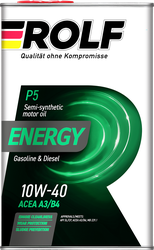 Масло моторное ROLF Energy SAE 10W-40 API SL/CF полусинтетическое Арт. 322232, 1л, фото