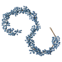Гирлянда декоративная из голубых ягод, 180см, вид