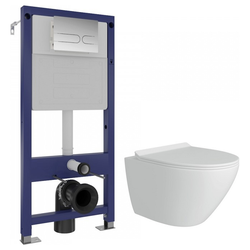 Комплект WATERSENSE Милана 4в1 (унитаз подвес.+сиденье+инстал-я+панель смыва), детальное фото
