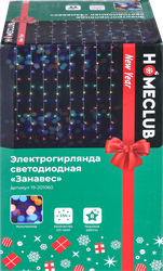 Электрогирлянда Homeclub, Занавес, 154 LED, мульти, 1.5х1.3м, детальное фото