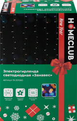 Электрогирлянда HOMECLUB Занавес 154LED-ламп, 1,5х1,3м, RGB мультиколор 
Арт. BLS2039, фото