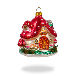 Украшение ERICHKRAUSE DECOR Домик-мухомор 9см, стекло, вид