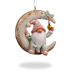 Украшение ERICHKRAUSE DECOR Гном на месяце 6см, изображение