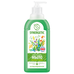 Жидкое мыло для рук и тела SYNERGETIC Луговые травы, 500мл, детальное фото