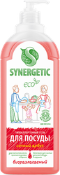 Средство для мытья посуды и детских игрушек SYNERGETIC биоразлагаемое с ароматом арбуза, 1л, вид