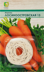 Семена ПОИСК Морковь Лосиноостровская 13, на ленте, 8м, изображение