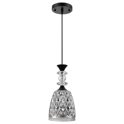 Подвесной светильник LUMION SUSPENTIONI LN26 395 черный/смоки металл/стекло E27 1*60W 22, детальное фото