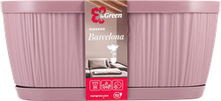 Горшок для цветов с поддоном INGREEN Barcelona 2,7л 27,5х14,5см овальный, цвет морозная слива, Арт. IG623310053, картинка