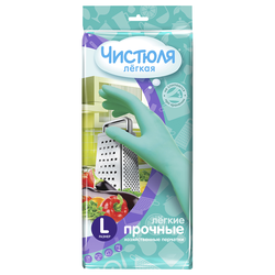 Перчатки хозяйственные ЧИСТЮЛЯ Легкая Арт. 610937, крупный план