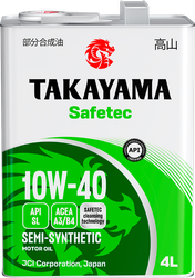 Масло моторное TAKAYAMA полусинтетическое SAE 10W-40 API SL/СF, 4л, детальное фото