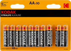 Батарейки KODAK Xtralife Alkaline LR6-8+2BL KAA-8+2 Б0014330, 10шт, фото