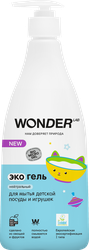 Экогель для мытья детской посуды и игрушек WONDER LAB нейтральный, 550мл, фото