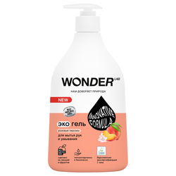 Экогель для мытья рук WONDER LAB Розовые персики, 540мл, вид