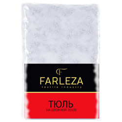 Штора тюлевая FARLEZA вышивка цветы 300х280 бел., детальное фото