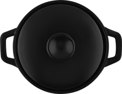 Форма для запекания HOMECLUB Matt Black, с крышкой, керамика, 600мл, картинка