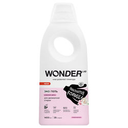 Экогель WONDER LAB д/деликатной стирки,утренние цветы, крупный план