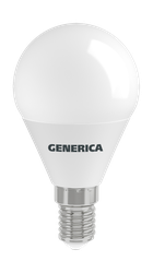 Лампа светодиодная GENERICA G45 шар 12Вт 230В 3000К E14, Арт. LL-G45-12-230-30-E14-G, детальное фото