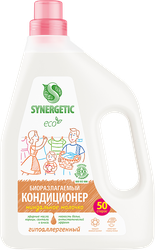 Кондиционер для белья SYNERGETIC Миндальное молочко, 1,5л, картинка