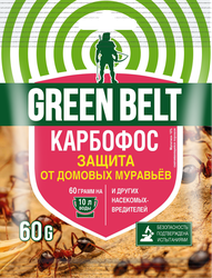 Средство для защиты от насекомых-вредителей ГРИН БЭЛТ Карбофос, Арт. 01-147, 60г, крупный план
