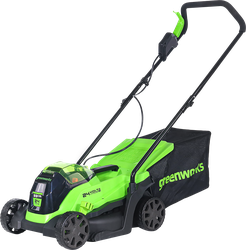 Газонокосилка аккумуляторная GREENWORKS бесщеточная 24V 33см, с АКБ 2Ач и ЗУ, Арт. 2516107UA, детальное фото