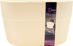 Ящик балконный на перила INGREEN Villa de Fiori, двусторонний 40см 12л, цвет белоснежный жасмин, Арт. IG660310048, фото