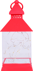 Светильник HOMECLUB Фонарь с гирляндой microLED, 10,5x10,5x23см, теплый белый свет, Арт. WPS240017A, фото