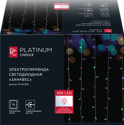 Гирлянда электрическая светодиодная HOMECLUB Занавес 400LED 2,5х3м мультиколор, 8 режимов, IP44, Арт. 19-231228, фото