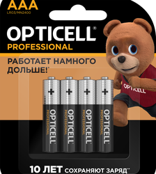 Элемент питания OPTICELL Professional ААА, Арт. 5052002, 4шт, детальное фото