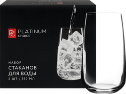 Набор стаканов для воды PLATINUM CHOICE 510мл, высокие, Арт. 65983, 2шт, крупный план