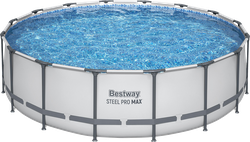 Бассейн каркасный BESTWAY Steel Pro Max 488x122см 19480л, с фильтром-насосом, Арт. 5612Z, изображение