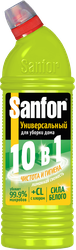 Средство чистящее SANFOR Лимонная свежесть, универсал, 750г, крупный план