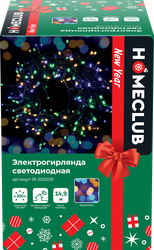 Электрогирлянда HOMECLUB 300LED, 15м, мульти пастель, 8 режимов, IP44, картинка