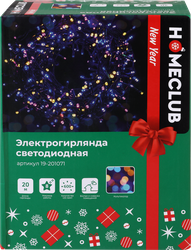 Электрогирлянда HOMECLUB 600LED, 20м, мультиколор, 8 режимов, IP44, изображение