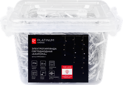Электрогирлянда PLATINUM CHOICE Бахрома, 720LED, 25м, теплый белый, соединяемая, IP44, фотография