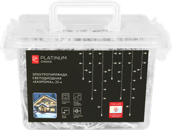 Электрогирлянда PLATINUM CHOICE Бахрома, 720LED, 25м, теплый белый, соединяемая, IP44, картинка