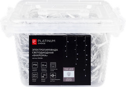Электрогирлянда PLATINUM CHOICE Бахрома, 720LED, 25м, холодный белый, соединяемая, IP56, крупный план