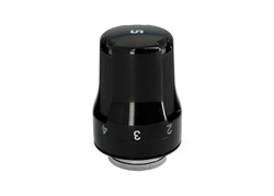 Термостатическая головка UNI-FITT DX M30х1,5,чёрная, крупный план